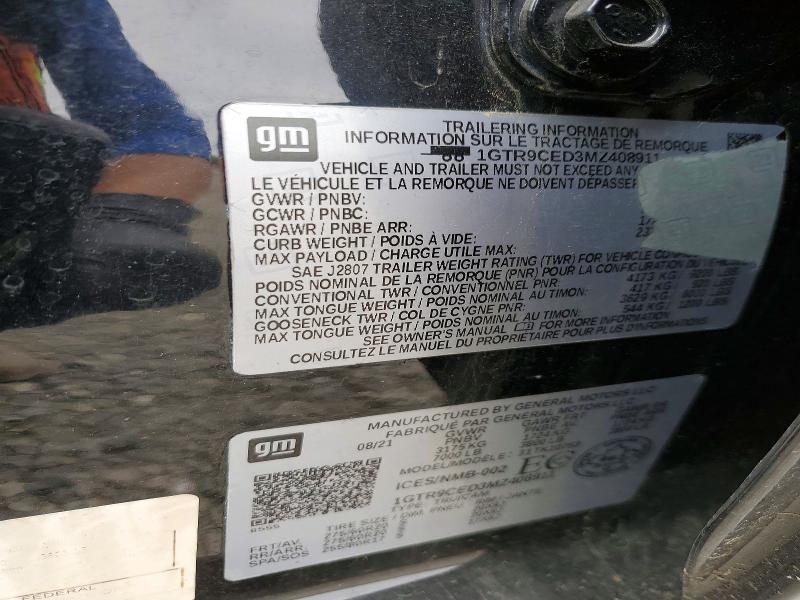 Aukcja sprzedaży 2021 Gmc Sierra, vin: 1GTR9CED3MZ408911, numer aukcji: 51854366