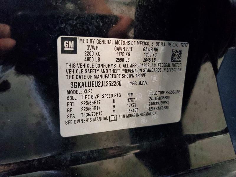 54002036 :رقم المزاد ، 3GKALUEU2JL252260 vin ، 2018 Gmc Terrain مزاد بيع