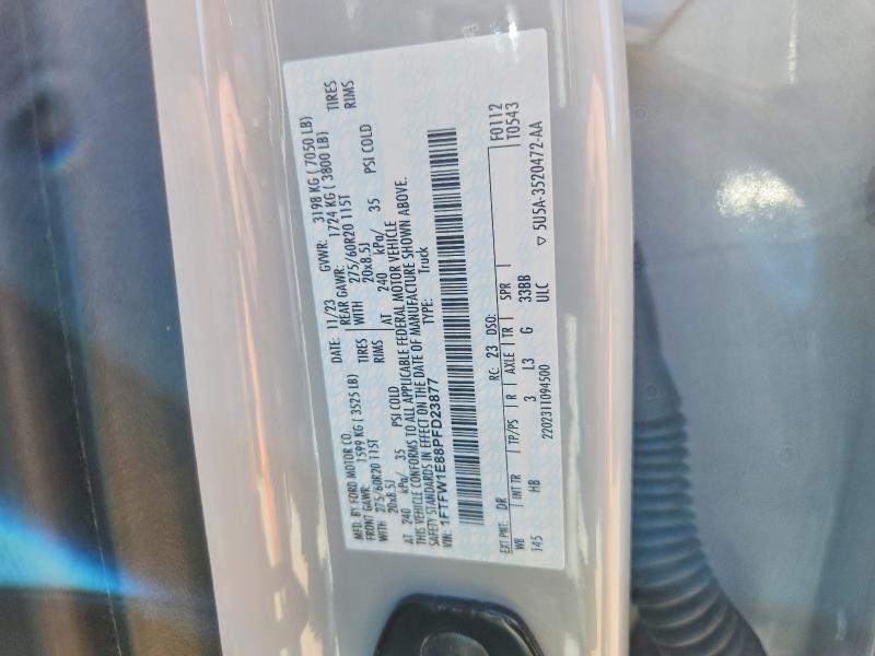 Aukcja sprzedaży 2023 Ford F150, vin: 1FTFW1E88PFD23877, numer aukcji: 52201556