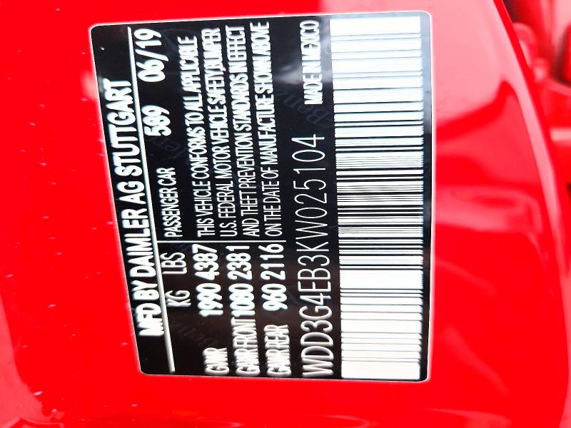 Продаж на аукціоні авто 2019 Mercedes-benz A, vin: WDD3G4EB3KW025104, номер лоту: 54135826