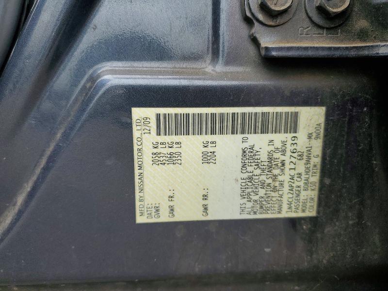 Продаж на аукціоні авто 2010 Nissan Altima, vin: 1N4CL2AP2AC127639, номер лоту: 52157236