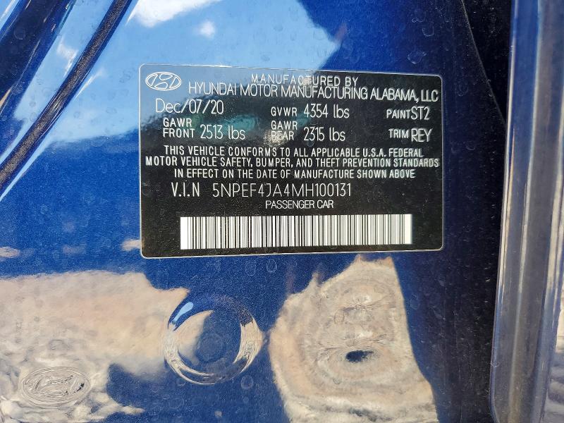 Aukcja sprzedaży 2021 Hyundai Sonata, vin: 5NPEF4JA4MH100131, numer aukcji: 52174266