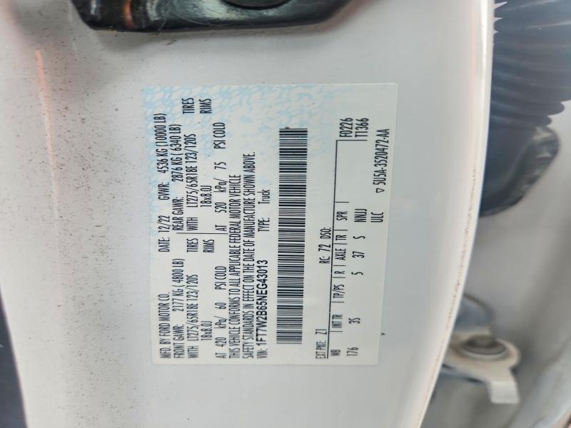 Aukcja sprzedaży 2022 Ford F250, vin: 1FT7W2B65NEG43013, numer aukcji: 55282106