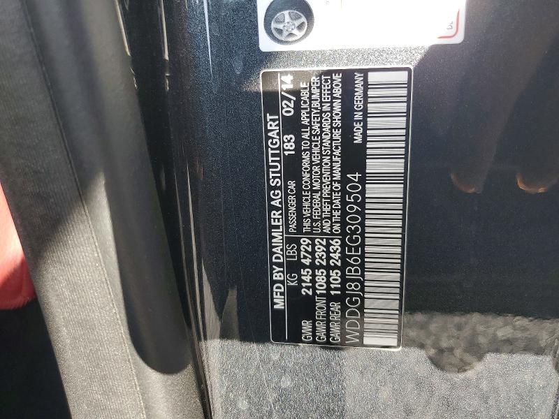 54860226 :رقم المزاد ، WDDGJ8JB6EG309504 vin ، 2014 Mercedes-benz C مزاد بيع