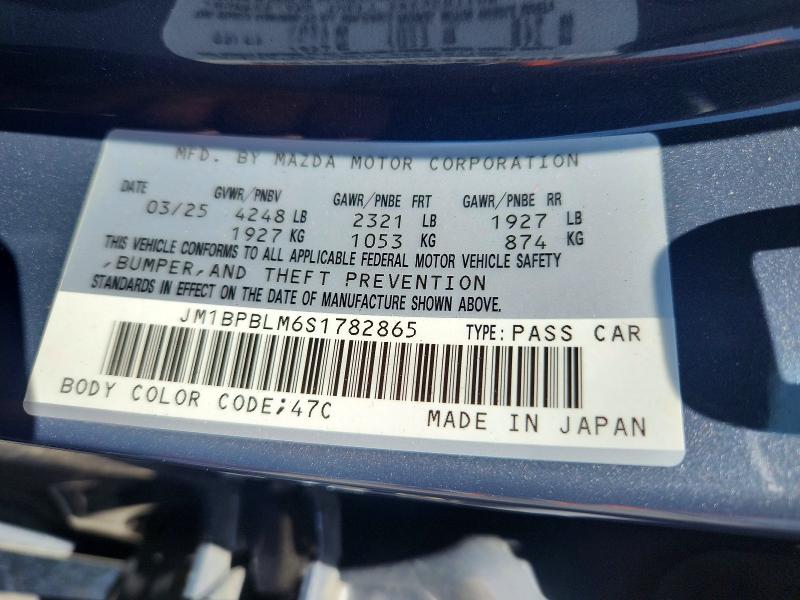 52968276 :رقم المزاد ، JM1BPBLM6S1782865 vin ، 2025 Mazda 3 مزاد بيع