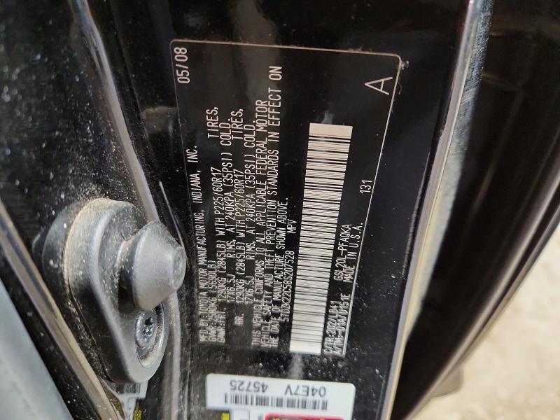 Aukcja sprzedaży 2008 Toyota Sienna, vin: 5TDZK22C58S207528, numer aukcji: 51645736