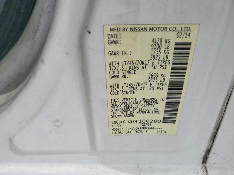 Продажа на аукционе авто 2014 Nissan Nv, vin: 1N6BF0LX5EN100280, номер лота: 53933836