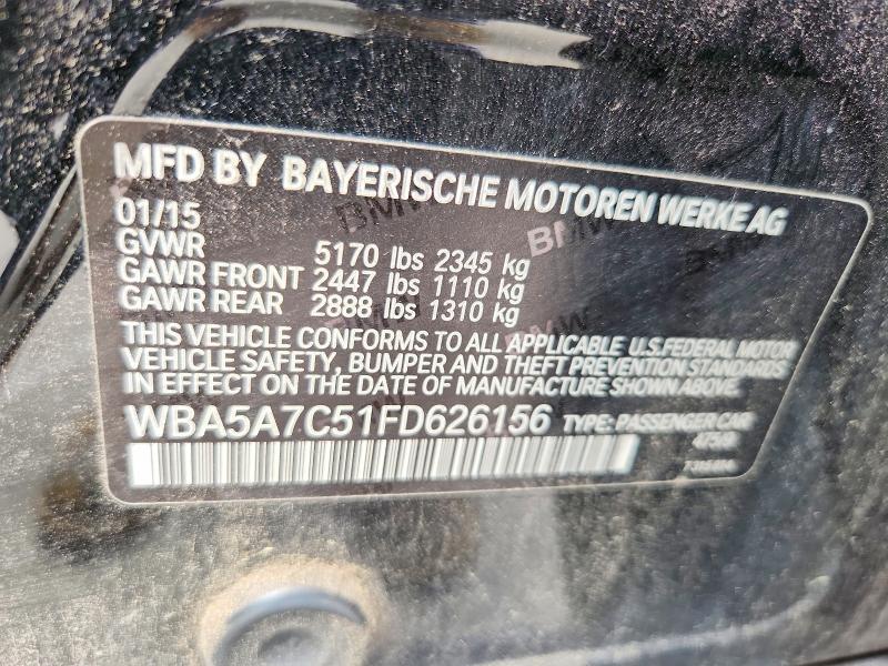 Aukcja sprzedaży 2015 Bmw 528, vin: WBA5A7C51FD626156, numer aukcji: 54271086