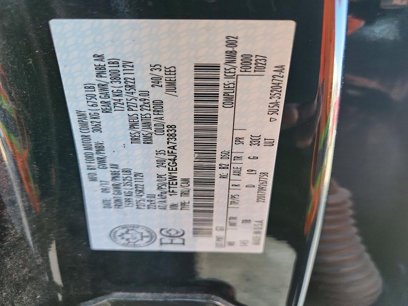 Aukcja sprzedaży 2018 Ford F150, vin: 1FTEW1EG4JFA73838, numer aukcji: 52655206