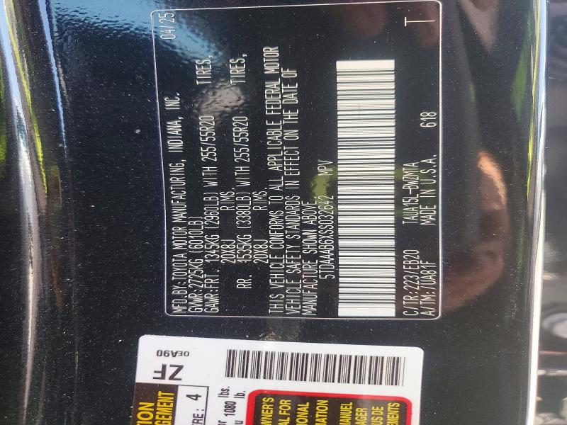 2025 Lexus Tx 350 მანქანა იყიდება აუქციონზე, vin: 5TDAAAB6XSS032642, აუქციონის ნომერი: 52307866