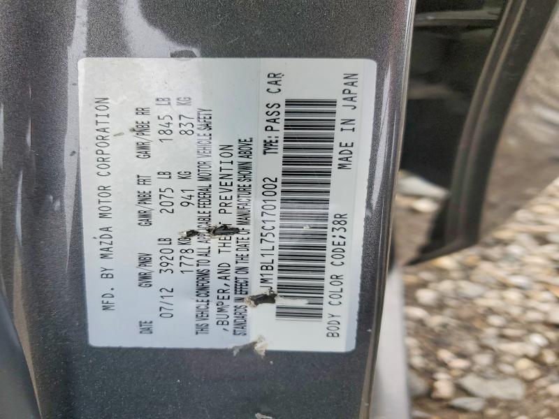 Продаж на аукціоні авто 2012 Mazda 3, vin: JM1BL1L75C1701002, номер лоту: 54351636