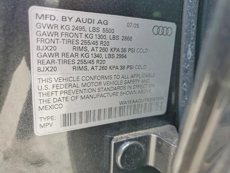 Продаж на аукціоні авто 2025 Audi Q5, vin: WA1EAAGU7S2061834, номер лоту: 52195326