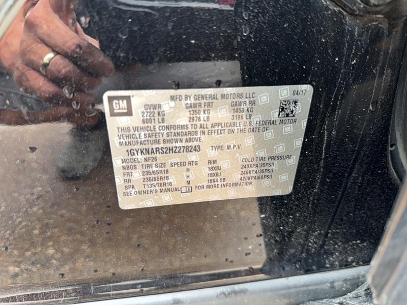 Aukcja sprzedaży 2017 Cadillac Xt5, vin: 1GYKNARS2HZ278243, numer aukcji: 55096066