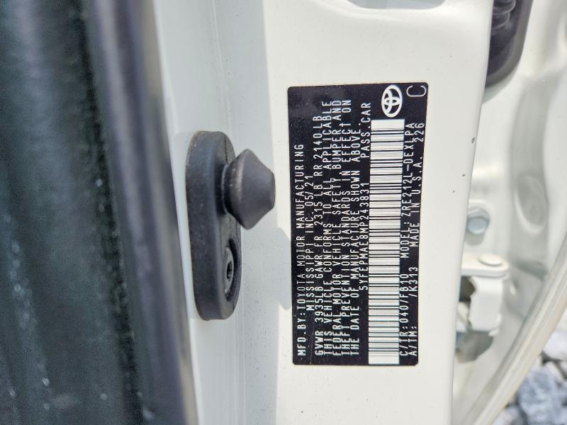 Aukcja sprzedaży 2021 Toyota Corolla, vin: 5YFEPMAE8MP243831, numer aukcji: 55020636
