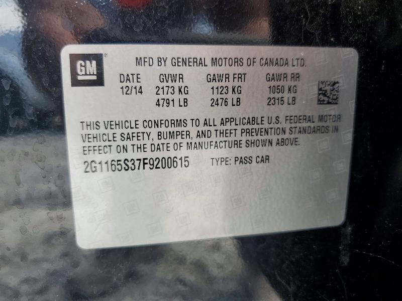 Aukcja sprzedaży 2015 Chevrolet Impala, vin: 2G1165S37F9200615, numer aukcji: 53056086