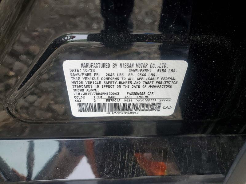 2024 Infiniti Q50 მანქანა იყიდება აუქციონზე, vin: JN1EV7BR4RM630043, აუქციონის ნომერი: 54909896