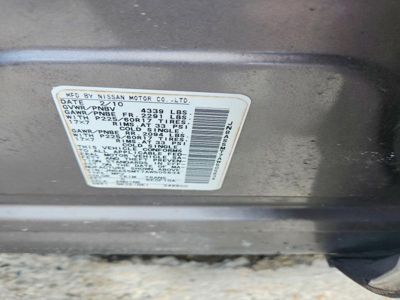 Aukcja sprzedaży 2010 Nissan Rogue, vin: JN8AS5MT7AW505634, numer aukcji: 54249486