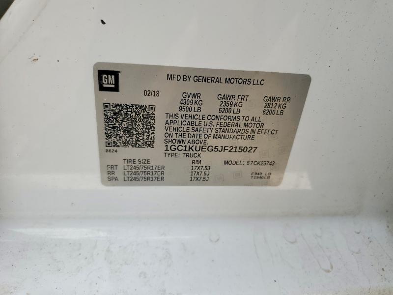 Продаж на аукціоні авто 2018 Chevrolet Silverado, vin: 1GC1KUEG5JF215027, номер лоту: 54513456