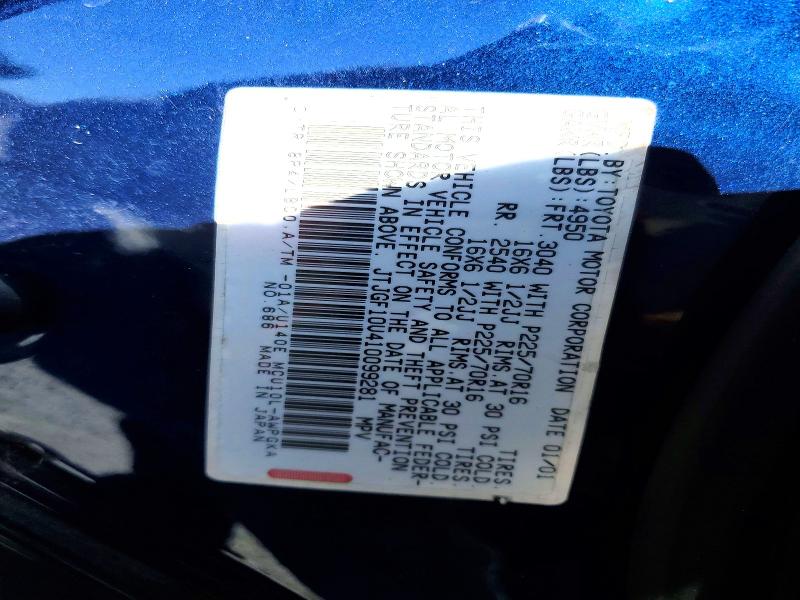 Aukcja sprzedaży 2001 Lexus Rx, vin: JTJGF10U410099281, numer aukcji: 54014776