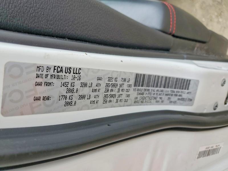 Продажа на аукционе авто 2017 Dodge Durango, vin: 1C4SDHCT7HC672407, номер лота: 53945436