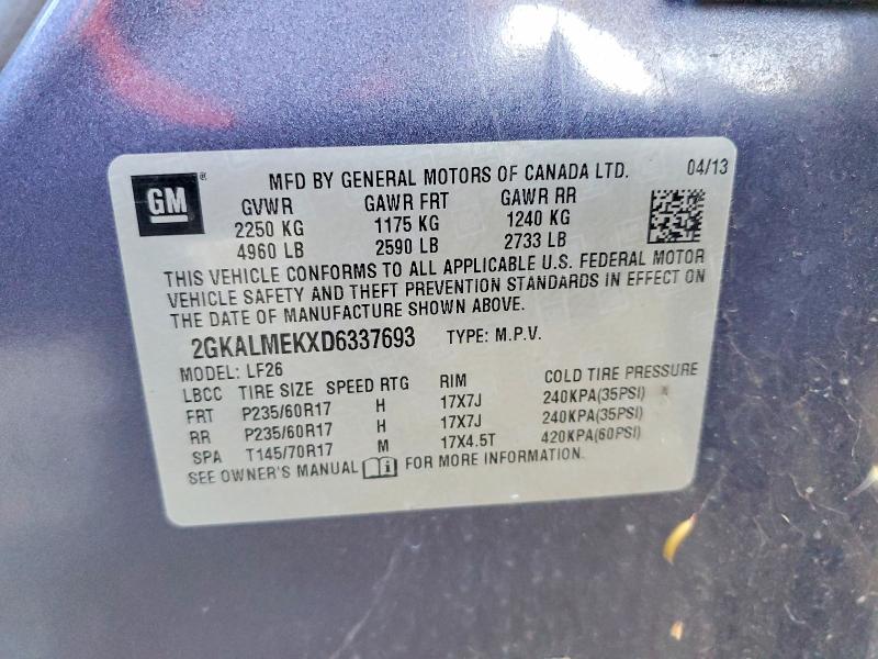 Продажа на аукционе авто 2013 Gmc Terrain, vin: 2GKALMEKXD6337693, номер лота: 53243536