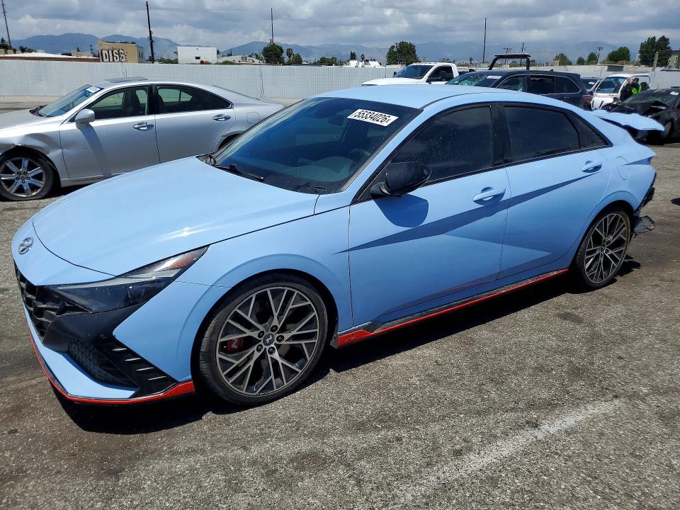 2022 Hyundai Elantra N მანქანა იყიდება აუქციონზე, vin: KMHLW4AK0NU008839, აუქციონის ნომერი: 55334026