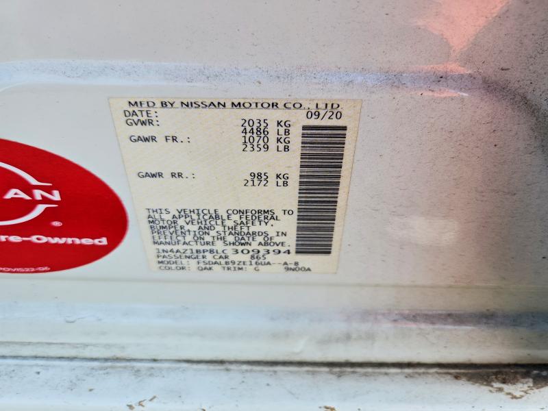 Продажа на аукционе авто 2020 Nissan Leaf, vin: 1N4AZ1BP8LC309394, номер лота: 52127296