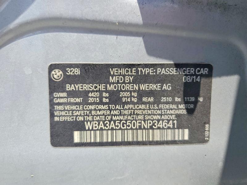Aukcja sprzedaży 2015 Bmw 328, vin: WBA3A5G50FNP34641, numer aukcji: 54334526