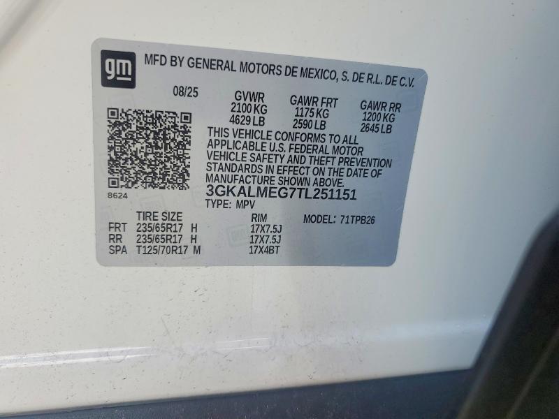 Продаж на аукціоні авто 2026 Gmc Terrain, vin: 3GKALMEG7TL251151, номер лоту: 55130376