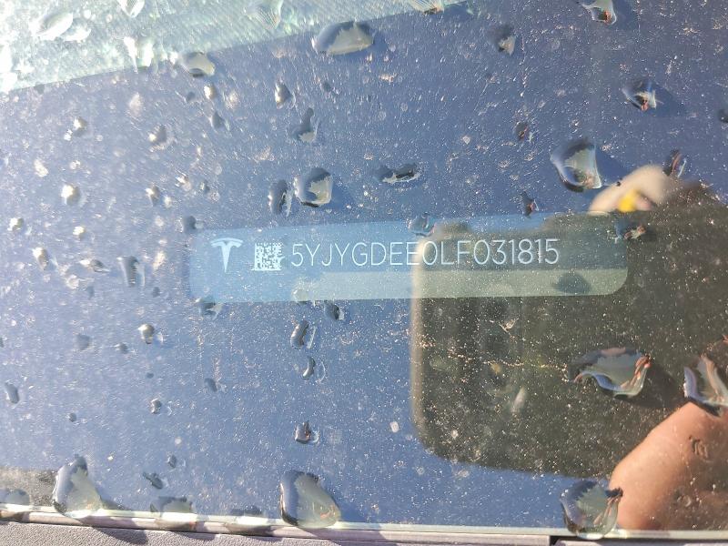 Aukcja sprzedaży 2020 Tesla Model Y, vin: 5YJYGDEE0LF031815, numer aukcji: 52739216