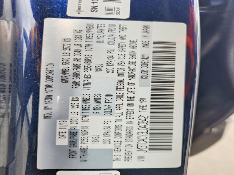 53829656 :رقم المزاد ، JM3TCACY3L0408421 vin ، 2020 Mazda Cx-9 مزاد بيع