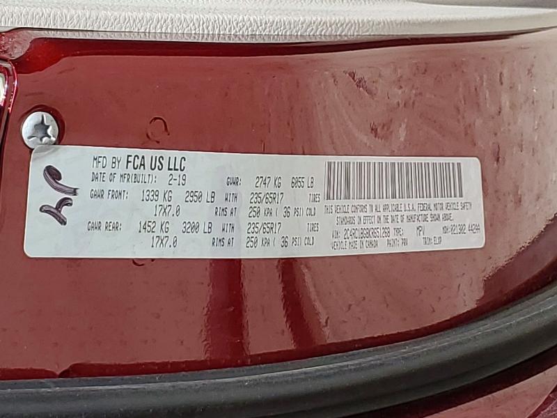 Продажа на аукционе авто 2019 Chrysler Pacifica, vin: 2C4RC1BG8KR651268, номер лота: 53711486
