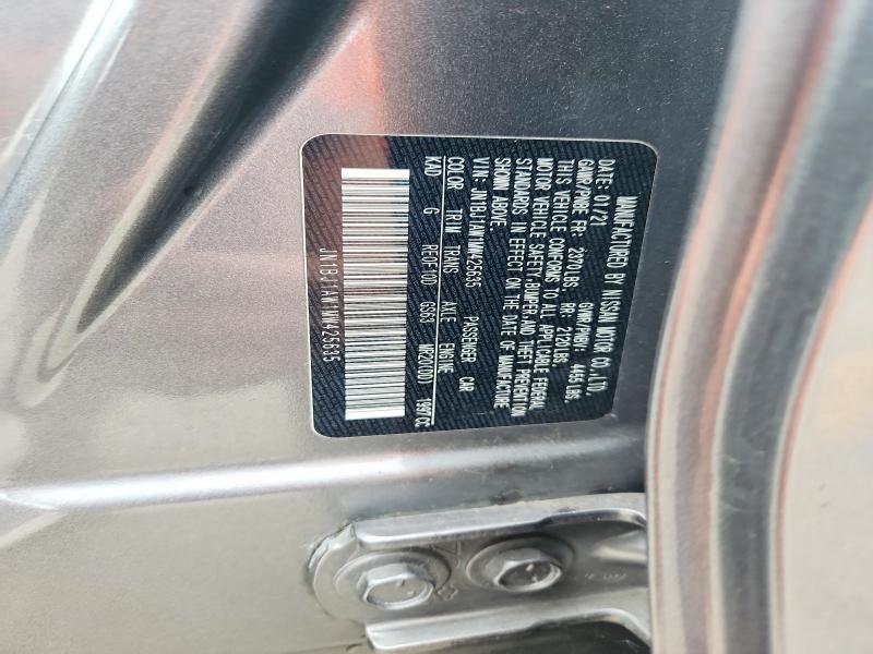 Aukcja sprzedaży 2021 Nissan Rogue Sport, vin: JN1BJ1AW1MW425635, numer aukcji: 53549936