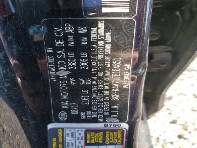 Продаж на аукціоні авто 2018 Kia Forte, vin: 3KPFK4A71JE184851, номер лоту: 54052406