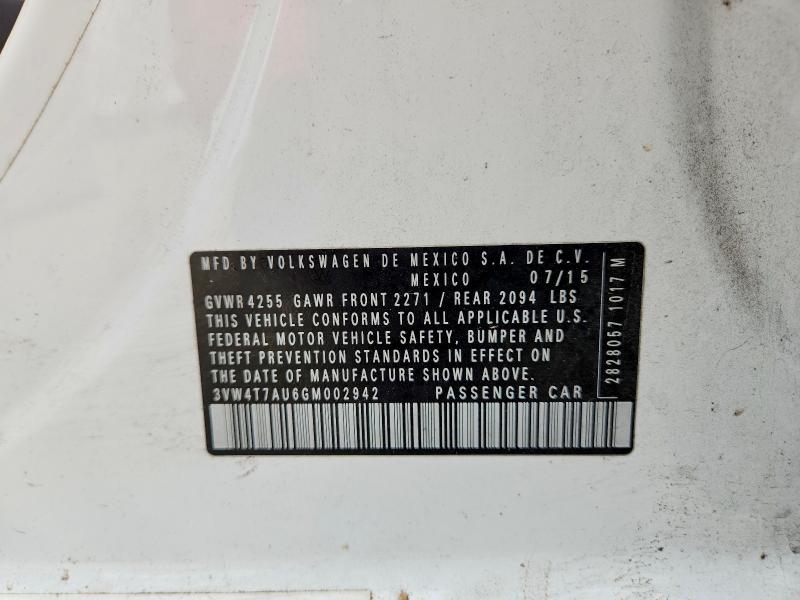 Продажа на аукционе авто 2016 Volkswagen Gti, vin: 3VW4T7AU6GM002942, номер лота: 54708986