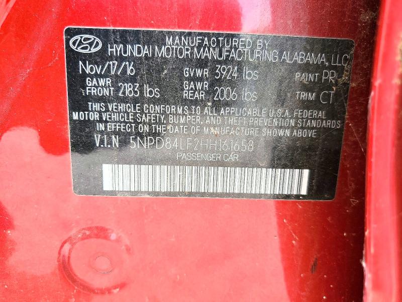 2017 Hyundai Elantra მანქანა იყიდება აუქციონზე, vin: 5NPD84LF2HH161658, აუქციონის ნომერი: 54522176