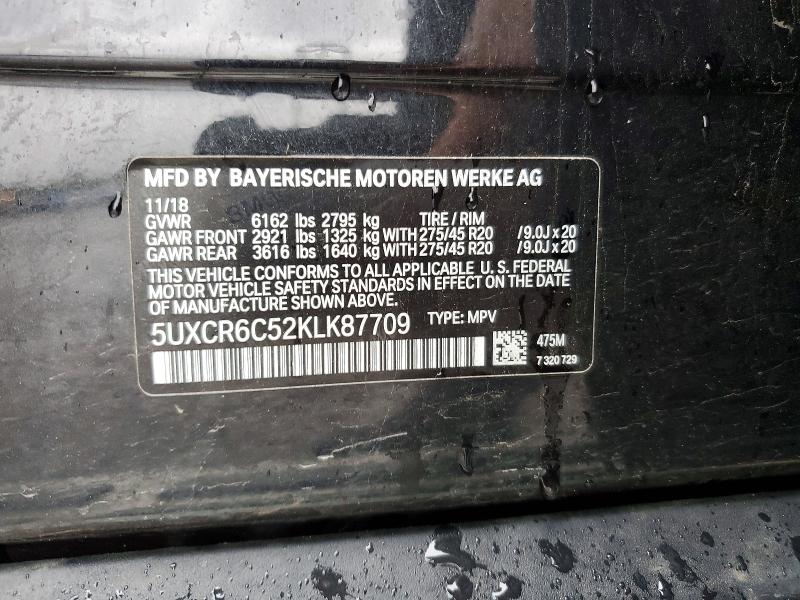 54673956 :رقم المزاد ، 5UXCR6C52KLK87709 vin ، 2019 Bmw X5 مزاد بيع