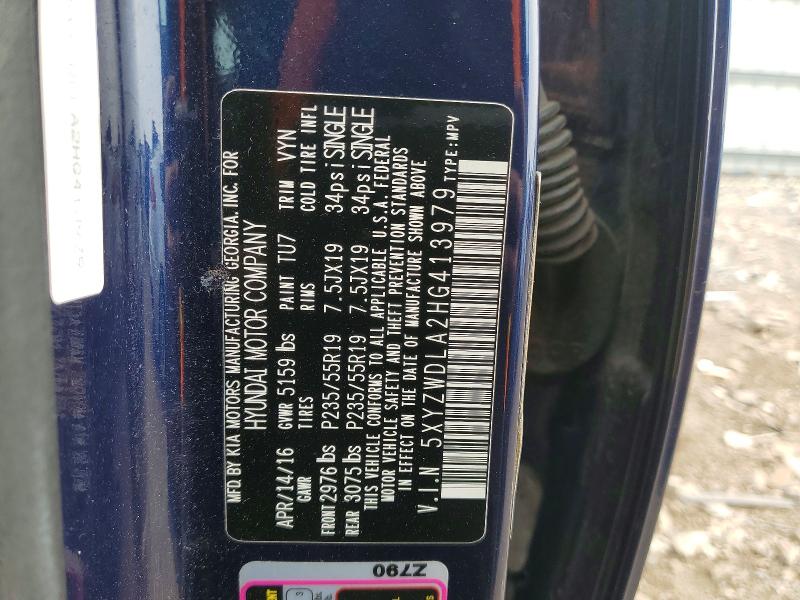 2017 Hyundai Santa Fe Sport მანქანა იყიდება აუქციონზე, vin: 5XYZWDLA2HG413979, აუქციონის ნომერი: 54251326