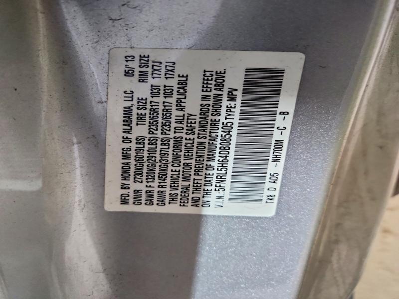 Продаж на аукціоні авто 2013 Honda Odyssey, vin: 5FNRL5H64DB085405, номер лоту: 55198926