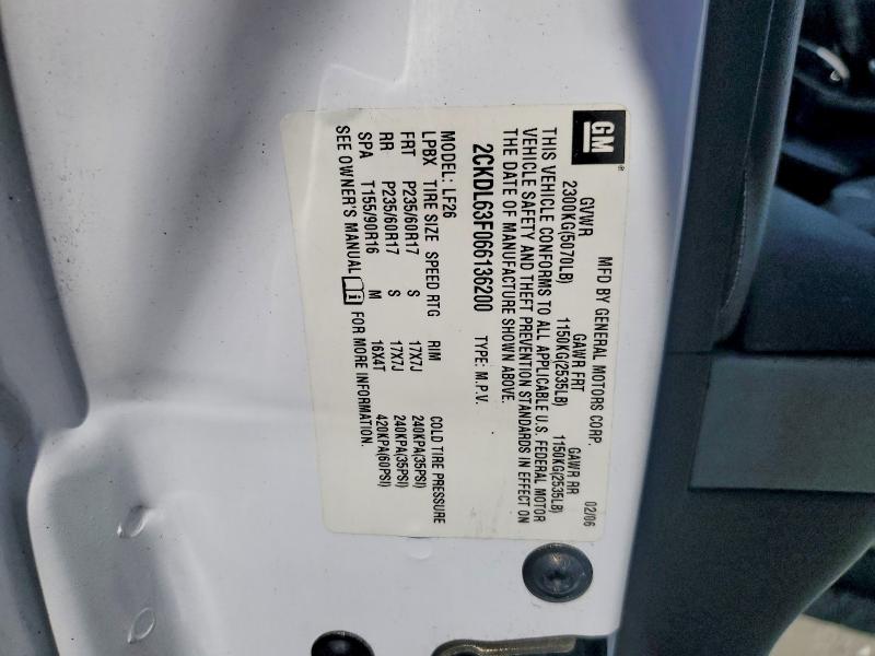 2006 Pontiac Torrent მანქანა იყიდება აუქციონზე, vin: 2CKDL63F066136200, აუქციონის ნომერი: 54288546