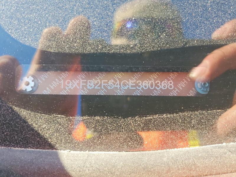 Продаж на аукціоні авто 2012 Honda Civic, vin: 19XFB2F54CE360368, номер лоту: 53460406