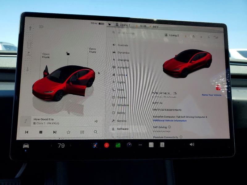 2025 Tesla Model 3 მანქანა იყიდება აუქციონზე, vin: 5YJ3E1EA5SF076470, აუქციონის ნომერი: 52379936