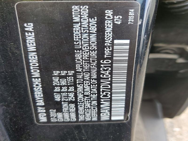 Продажа на аукционе авто 2013 Bmw X1, vin: WBAVM1C57DVL64316, номер лота: 52431316