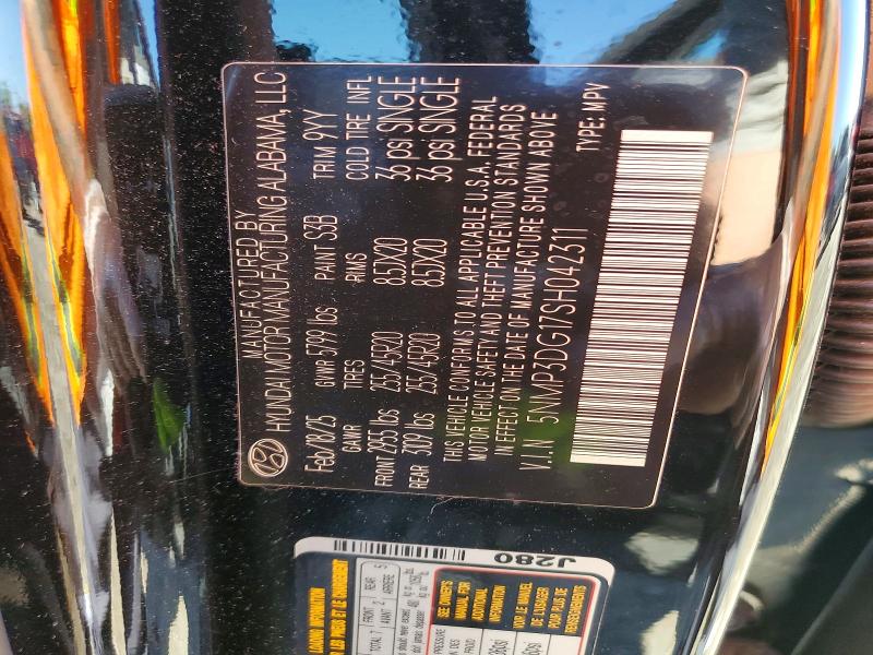 54715736 :رقم المزاد ، 5NMP3DG17SH042311 vin ، 2025 Hyundai Santa Fe مزاد بيع