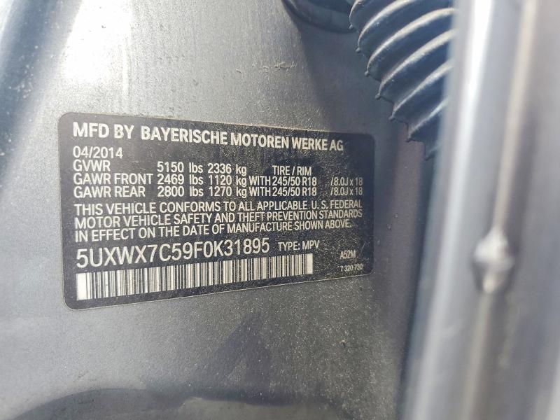 Продажа на аукционе авто 2015 Bmw X3, vin: 5UXWX7C59F0K31895, номер лота: 53692976