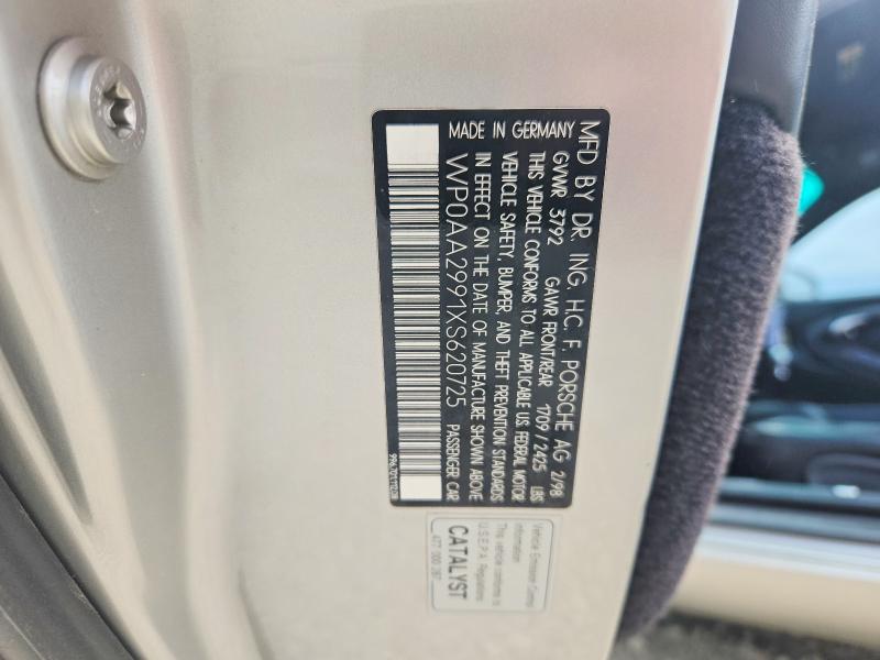 53553616 :رقم المزاد ، WP0AA2991XS620725 vin ، 1999 Porsche 911 مزاد بيع