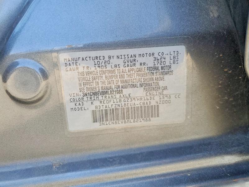 Aukcja sprzedaży 2021 Nissan Versa, vin: 3N1CN8EV8ML821988, numer aukcji: 51128796