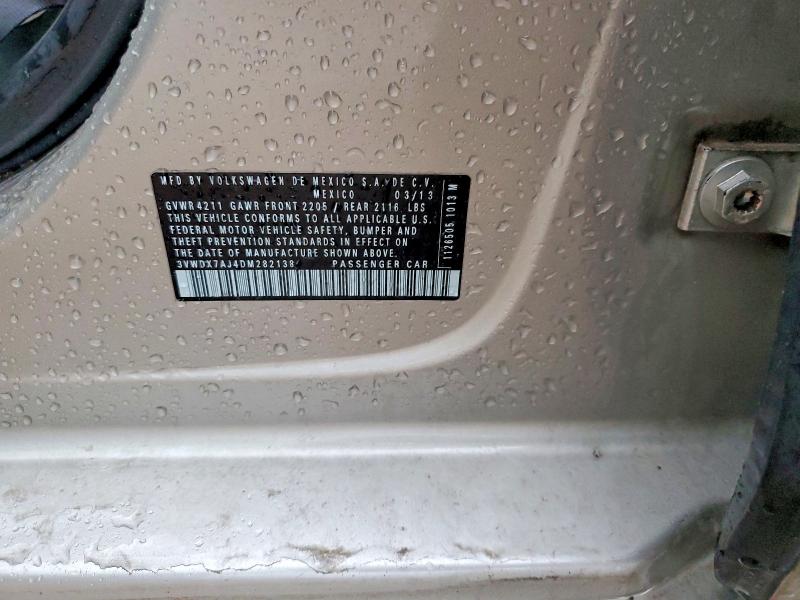 54001616 :رقم المزاد ، 3VWDX7AJ4DM282138 vin ، 2013 Volkswagen Jetta مزاد بيع