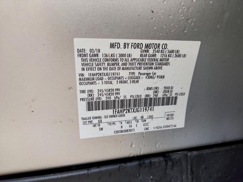 Продажа на аукционе авто 2018 Ford Taurus, vin: 1FAHP2KTXJG119741, номер лота: 51844396