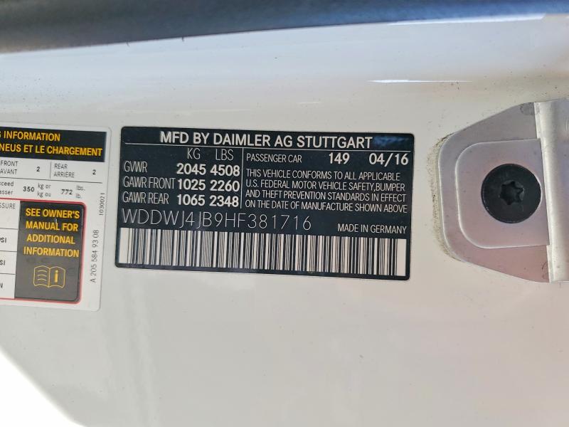 Продаж на аукціоні авто 2017 Merz - Mercedes Benz C-300, vin: WDDWJ4JB9HF381716, номер лоту: 52098106